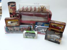 Seven Corgi diecast model vehicles including The Aviation Archive 100 Years of Flight Collection