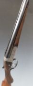 W W Greener 12 bore side by side shotgun with named and engraved locks,
