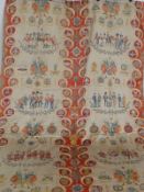 French military prints and a military interest curtain