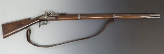Beuret-Freres Amsler Milbank trapdoor rifle with lock engraved Beuret-Freres Liege,
