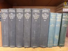 The Second World War by Winston Churchill in six volumes all first editions together with Fights