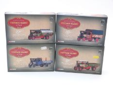 Four Corgi Vintage Glory of Steam limited edition 1:50 scale diecast model Foden Steam Wagons and