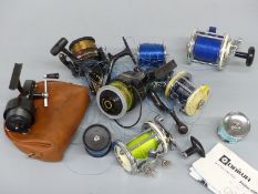 Fixed spool and multiplier sea and coarse fishing reels including a Mitchell probably 300 series,