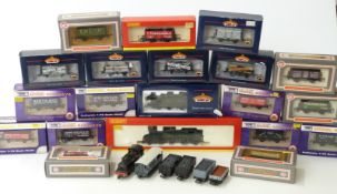 Twenty-six Bachmann, Hornby and Dapol 00 gauge locomotives and wagons,