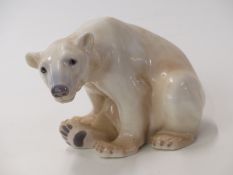 Bing and Grondahl seated polar bear,