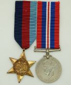 World War II medal pair comprising 1939 -1945 Star and medal awarded to Alfred John Summerhayes,