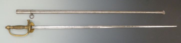 A 1796 pattern style officer's sword / short sword with Army Medical Corps badge and initials C S