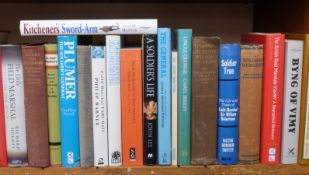 Twenty military biographical and autobiographical hardback books about British Field Marshals /