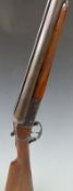 Ugartechea 12 bore side by side shotgun with chequered grip and forend,