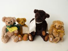 Four Deans Rag Book limited edition Teddy bears comprising Herbert, Patrick, Hector and Humphrey,