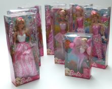 Eight various Barbie dolls,