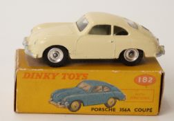 Dinky Toys diecast model Porsche 356A coupe with windows, cream body and spun hubs 182,