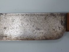 WWII British Army machete with leather scabbard, made in Birmingham,