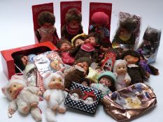 Collection of Chad Valley Chic-a-bears and Sekiguchi Monchhichi,