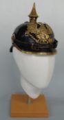 German WWI era pickelhaube with brass fittings