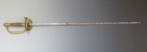 Georgian style officer's sword with half folding guard,