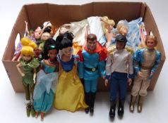 Approximately thirty-five loose Disney dolls of various characters