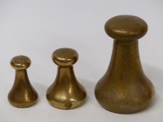 Run of three Avery bell weights 7lb,