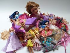 A quantity of various loose dolls including Famosa and Mattel examples