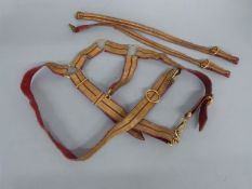 Victorian c1849 3rd Light Dragoons officer's leather dress belt with sword sling and sabretache