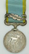 Crimea medal with 1854 clasp for Sebastopol, awarded to 3347 J.