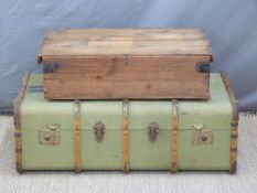 Ash bound trunk and a pine box
