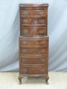 Small chest on chest of drawers,