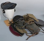 A quantity of military caps including Royal Artillery, RAF, berets,