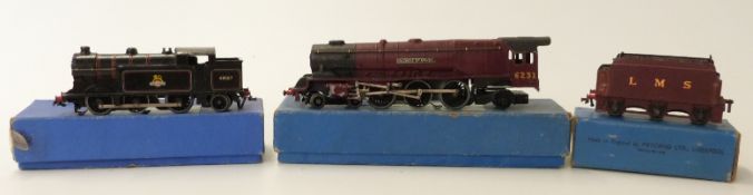 Two Hornby Dublo 00 gauge locomotives EDL17 Tank Locomotive 69567 and LMS 4-6-2 locomotive Duchess