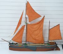 A scratch built model Thames Barge 'Josie Anna',