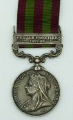 India Medal 1895 with Punjab Frontier 1897-98 clasp awarded to 5049 Pte. J.