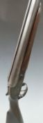 Czechoslovakian 12 bore side by side shotgun with sidelock, chequered grip and forend,