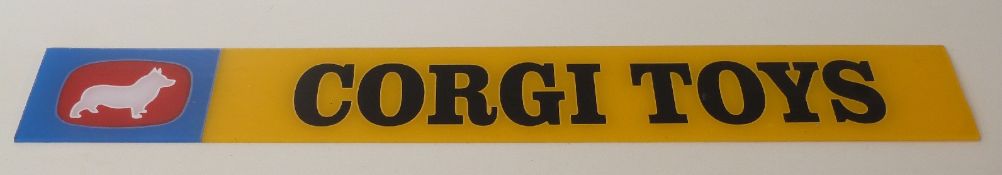 Corgi Toys acrylic shop display / advertising sign,