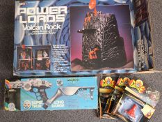 Five vintage sci-fi related toys/games comprising three Goldrake outfits,