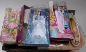 Thirteen Disney dolls including Disney Fairies and Disney Princesses and similar