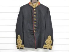 A c1902 The Yorkshire (Duke of York's Own) Royal Garrison Artillery officer's full dress tunic of