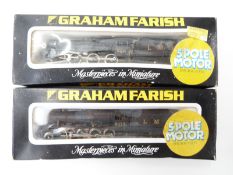 Two Graham Farish N gauge LMS locomotives 2-8-0 Class 8F 8177 1901 and 4-6-0 Class Five 5041 1801