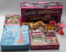 Barbie VW Golf Convertible, StarCycle and Beauty the dog,