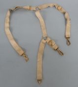 British Army c1810 cloth waist belt and sword slings, likely to be militia or volunteer regiment,