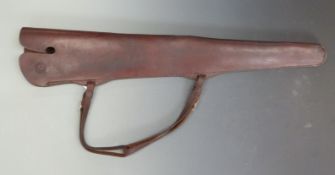 Denver Saddlery Colorado, brown leather gun slip with adjustable strap,