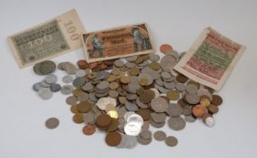 An amateur collection of overseas holiday change, some pre-Euro,