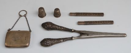 Victorian hallmarked silver miniature purse, Birmingham 1886 maker possibly Joseph Whitten,