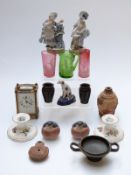 Mixed ceramics and glass including Mary Gregory style,
