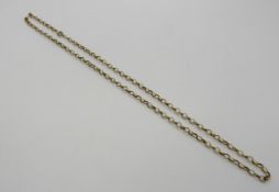 A 9ct gold belcher chain / necklace, 10.