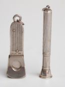 Hallmarked silver cigar piercer,