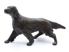 Bronze figure of a setter dog,