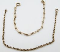 Two 9ct gold bracelets, 5.