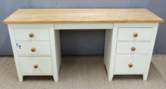 Modern desk with three drawers to each side W158 x D49 x H76cm