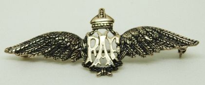 A silver RAF sweetheart brooch, L5.