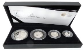 Royal Mint four coin silver proof 2008 Britannia set cased with certificate